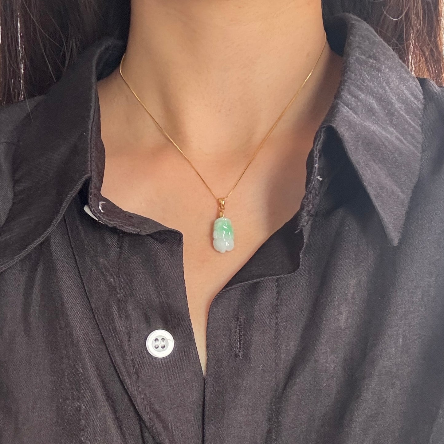 Pixiu Jadeite Necklace