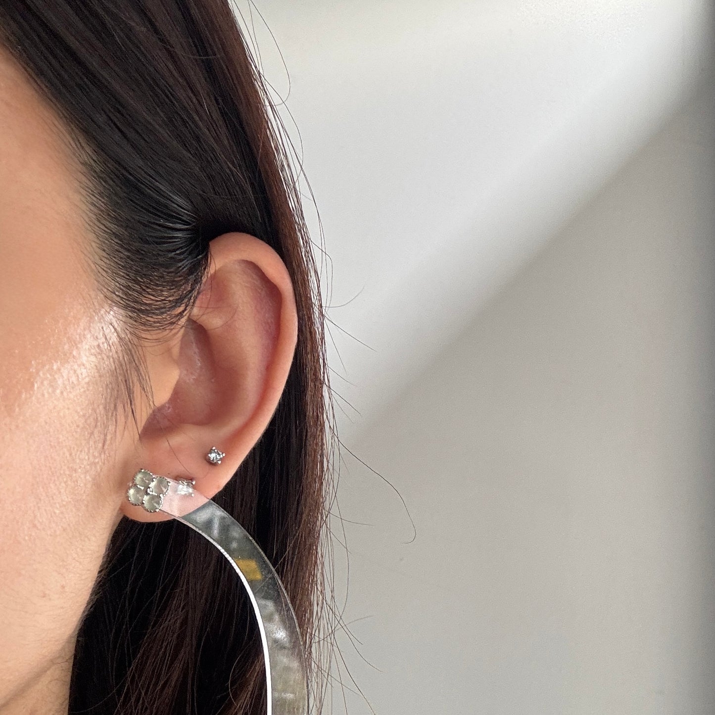 Lǜhuā Jadeite Earstuds