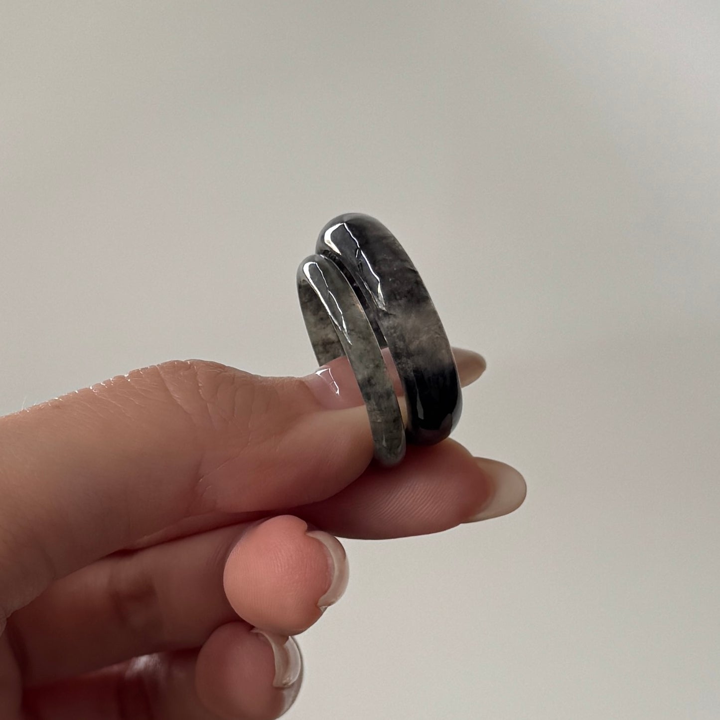 Shadow Jadeite Rings
