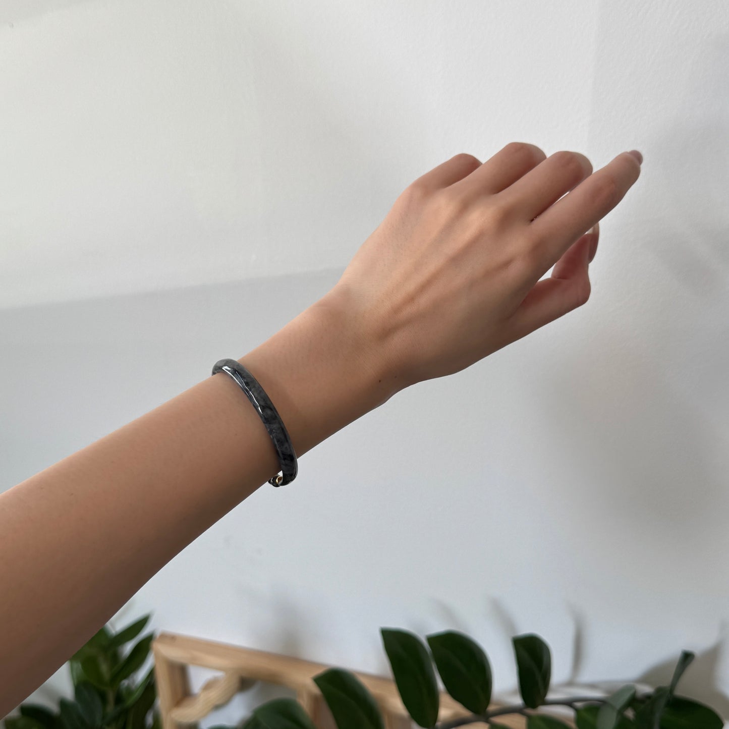 Eclipse Jadeite Half-Bangle Bracelet