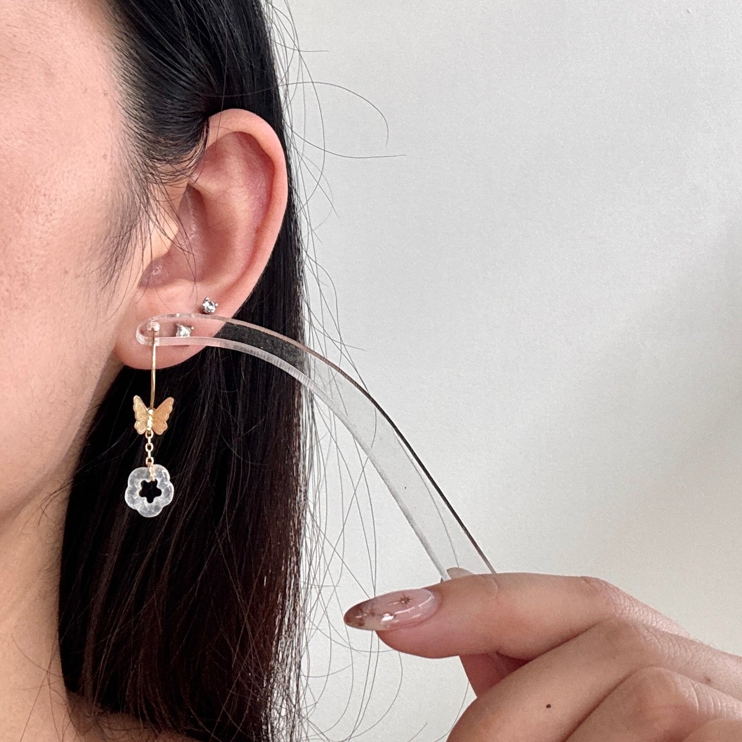 SUMMER | Butterfly Floral Jadeite Earrings