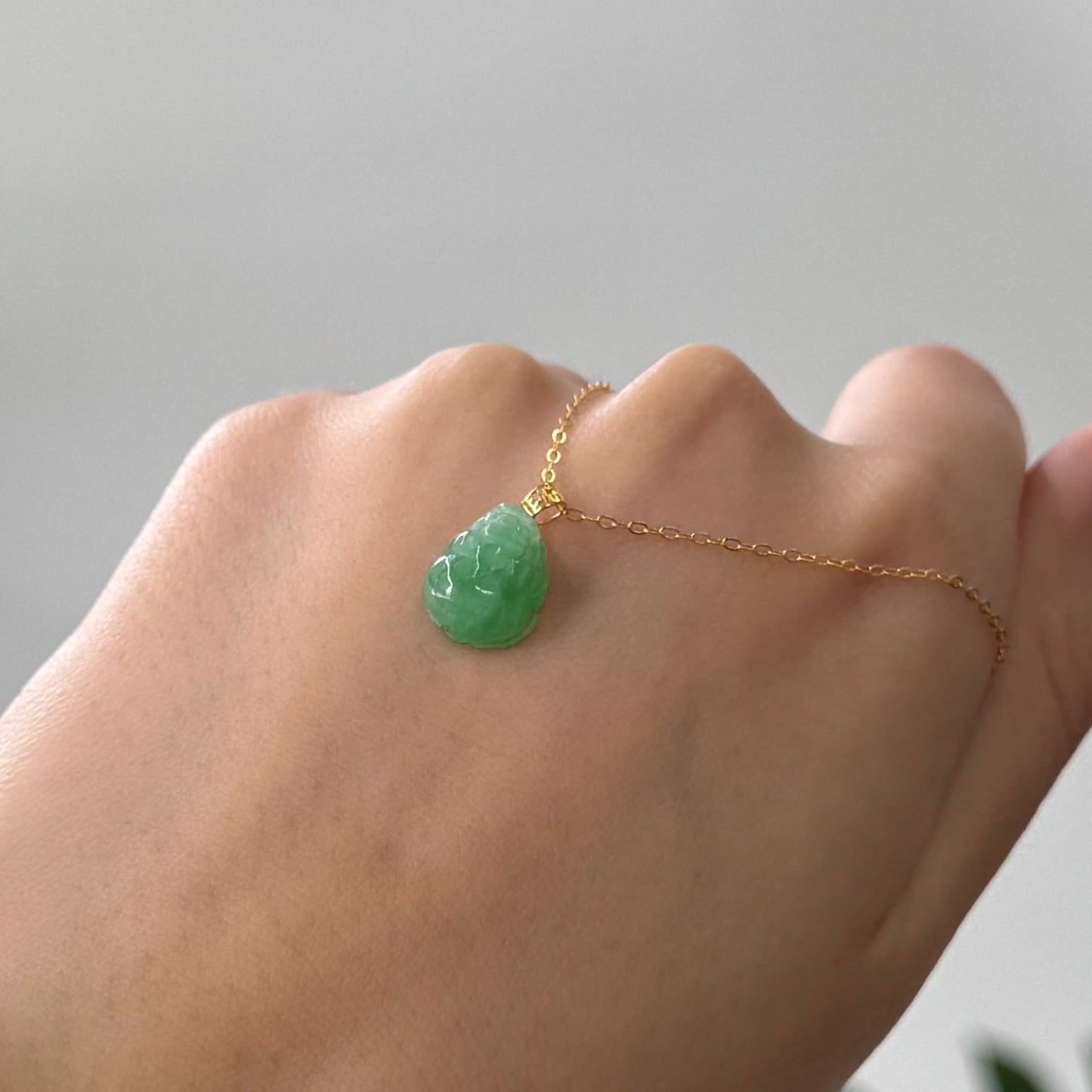 18k Pixiu Jadeite Pendant