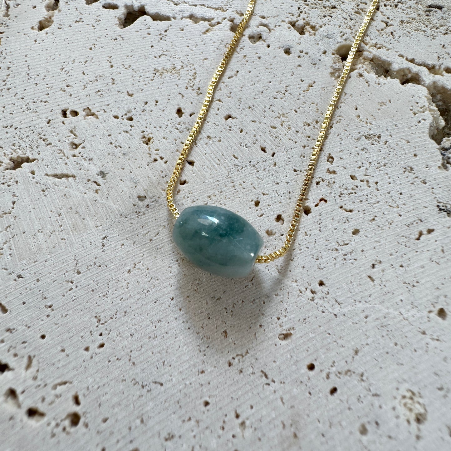 BLEU | Petite Barrel Jadeite Necklace
