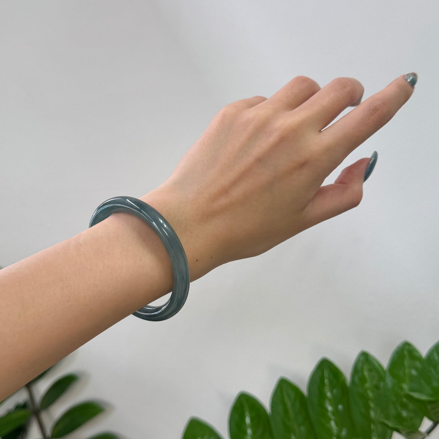 50 | Blue Skinny Jadeite Bangle