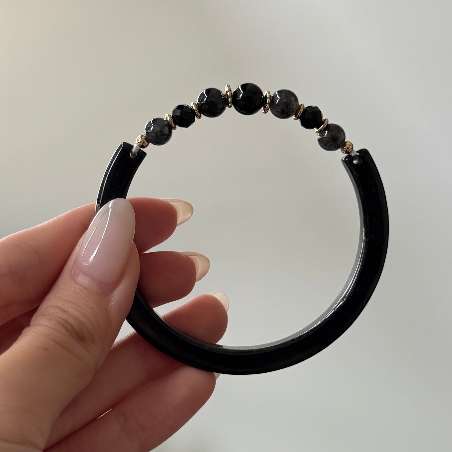 Axis Jadeite Half-Bangle Bracelet