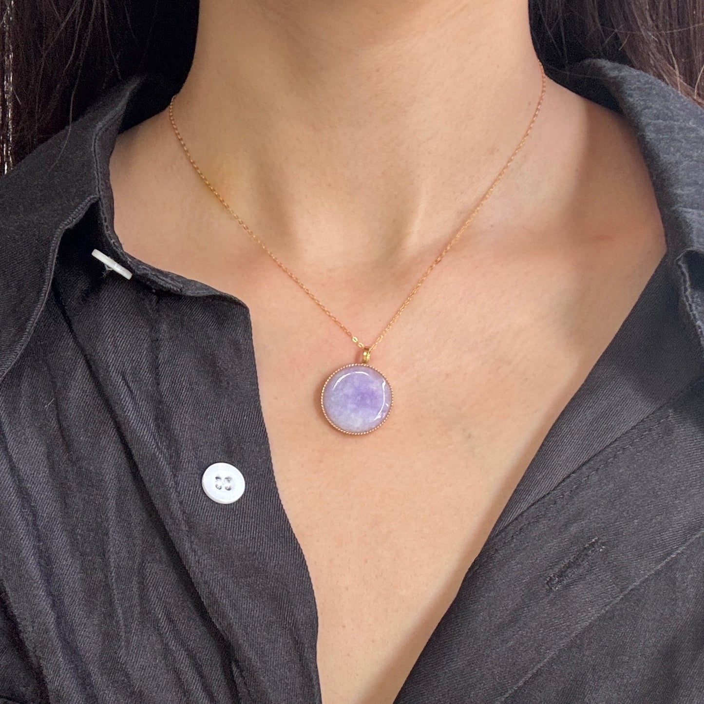 18k Yrene Jadeite Pendant