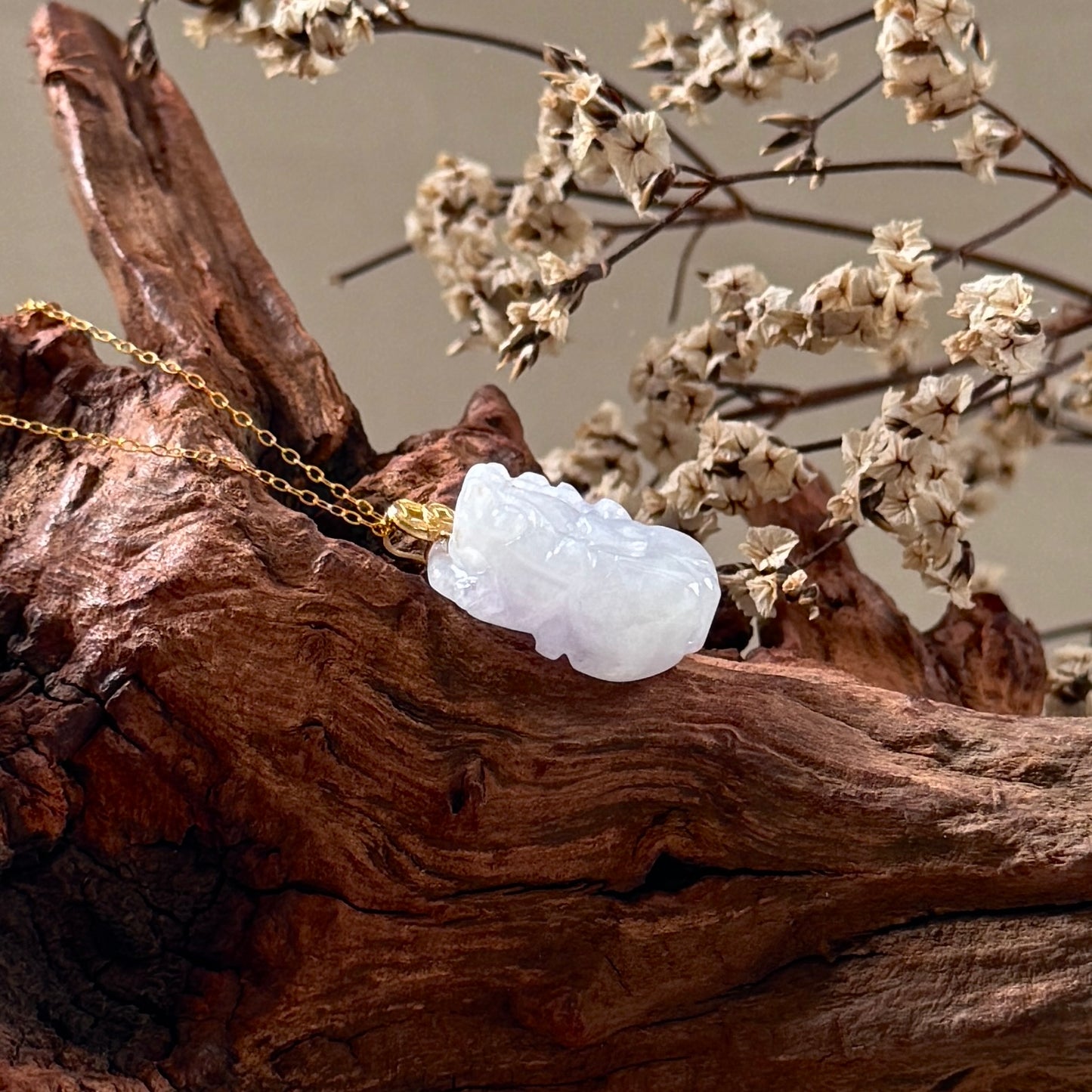 Pixiu Jadeite Necklace