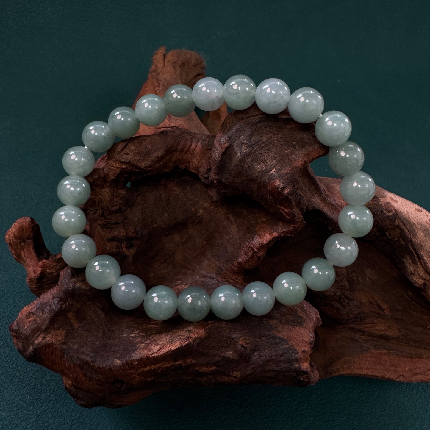 DUET | Sage Green Beaded Jadeite Bracelet