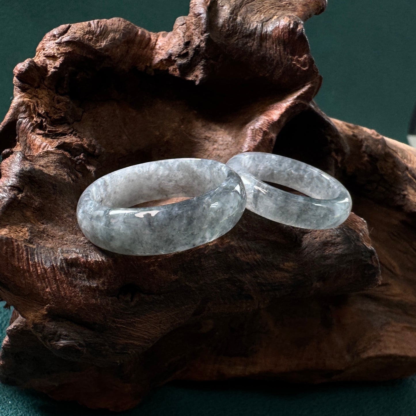DUET | Grey Jadeite Rings