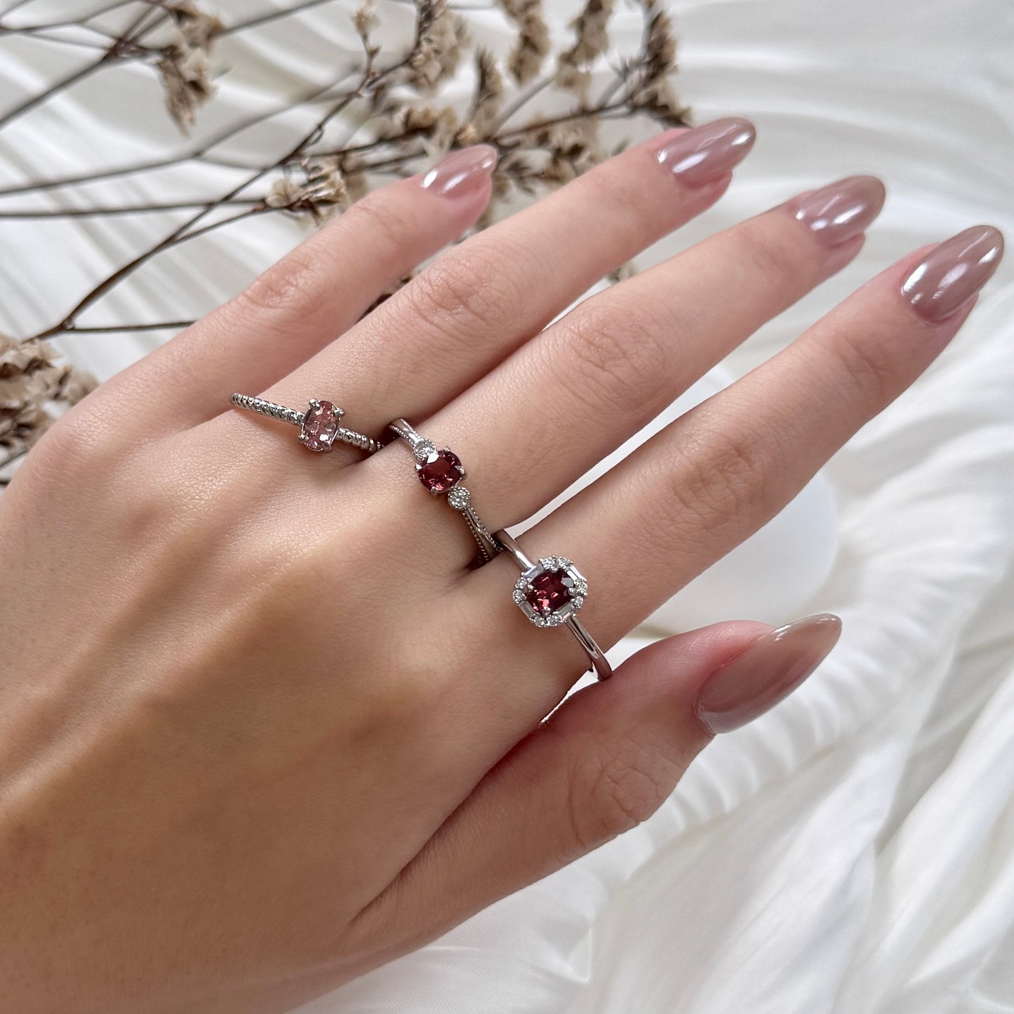 Pink Tourmaline Trio