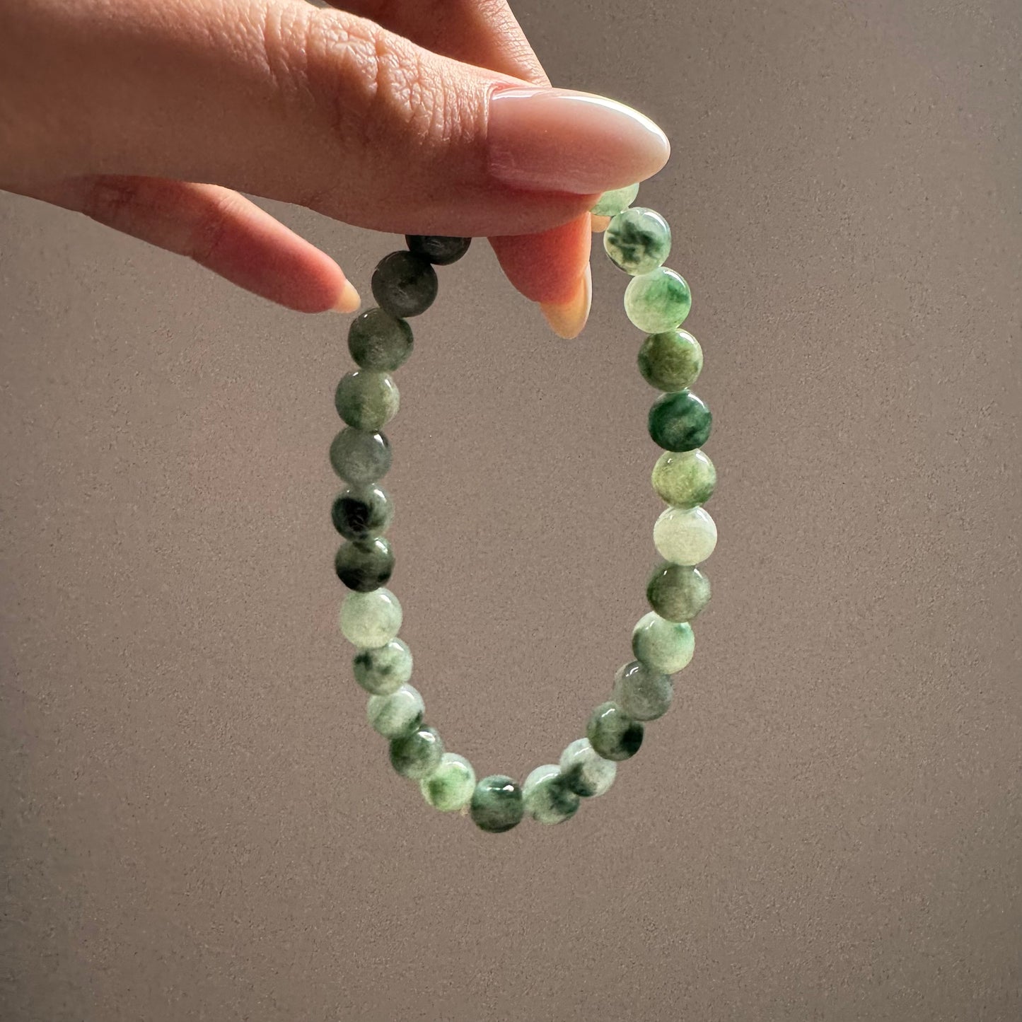 Piaohua Jadeite Beaded Bracelet