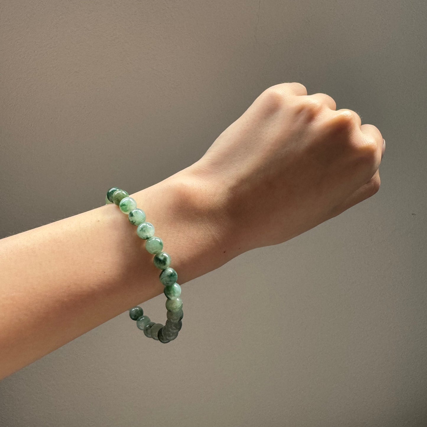 Piaohua Jadeite Beaded Bracelet