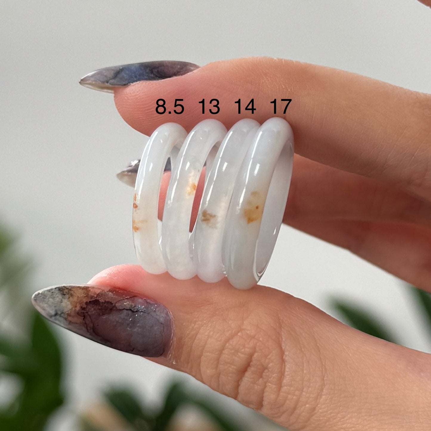 Osmanthus Jadeite Rings