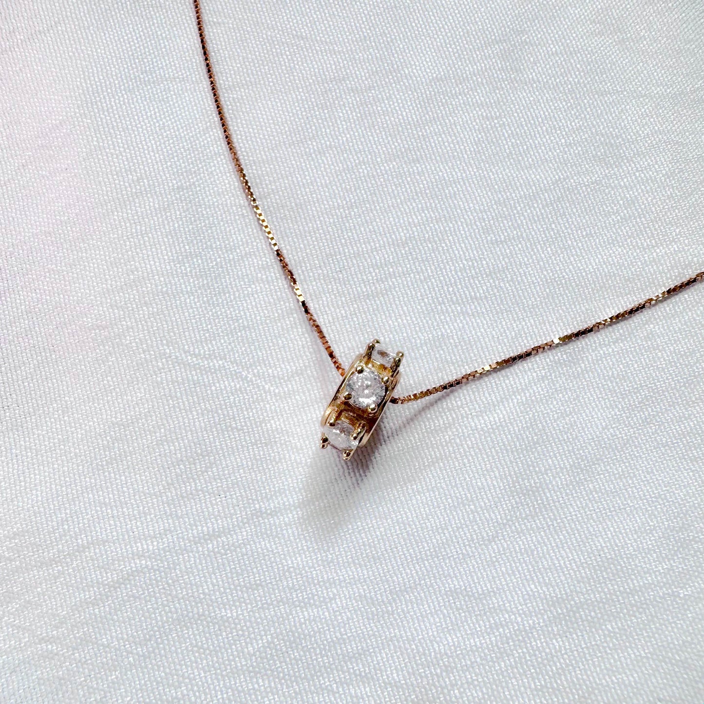 Alora Moissanite Necklace in Gold