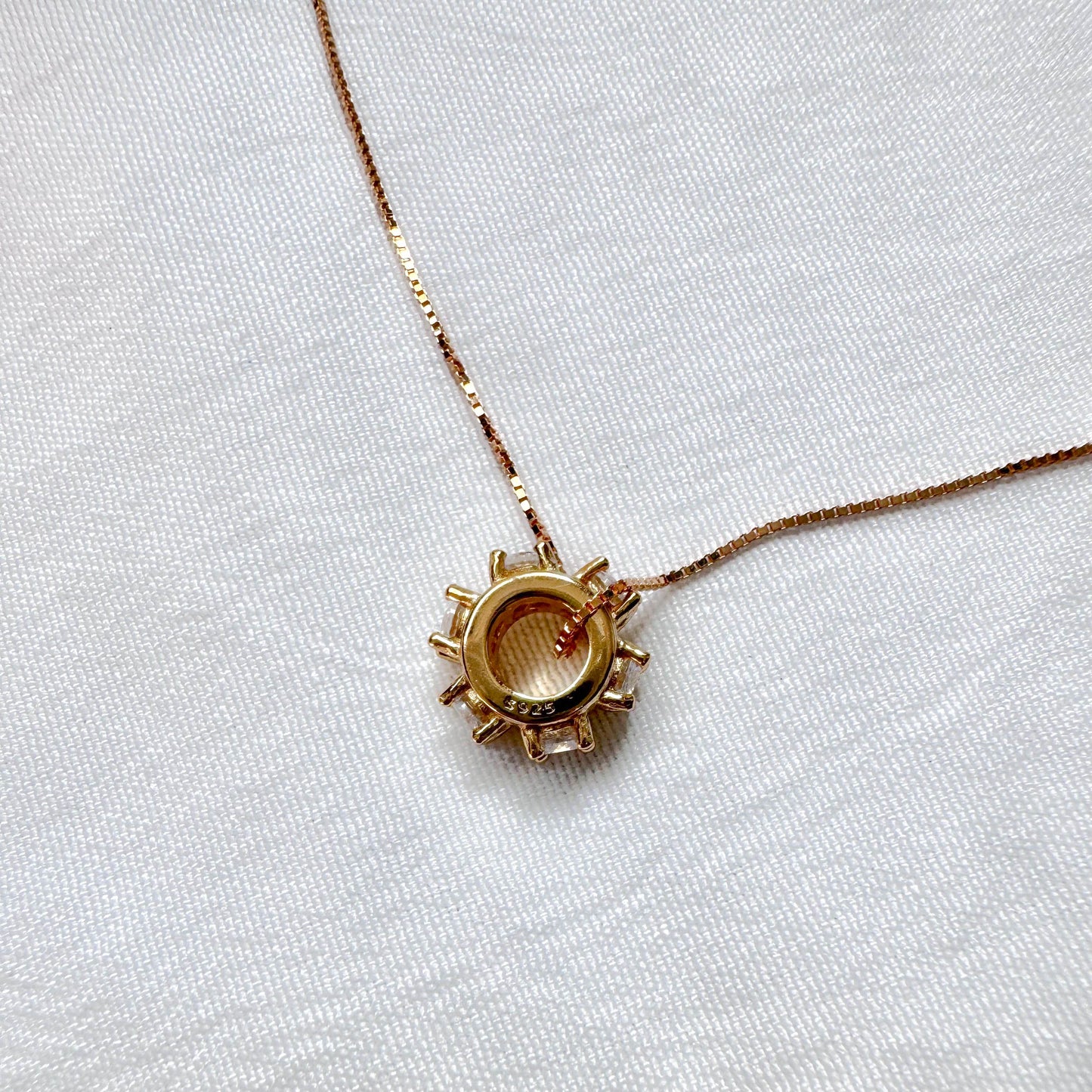 Alora Moissanite Necklace in Gold