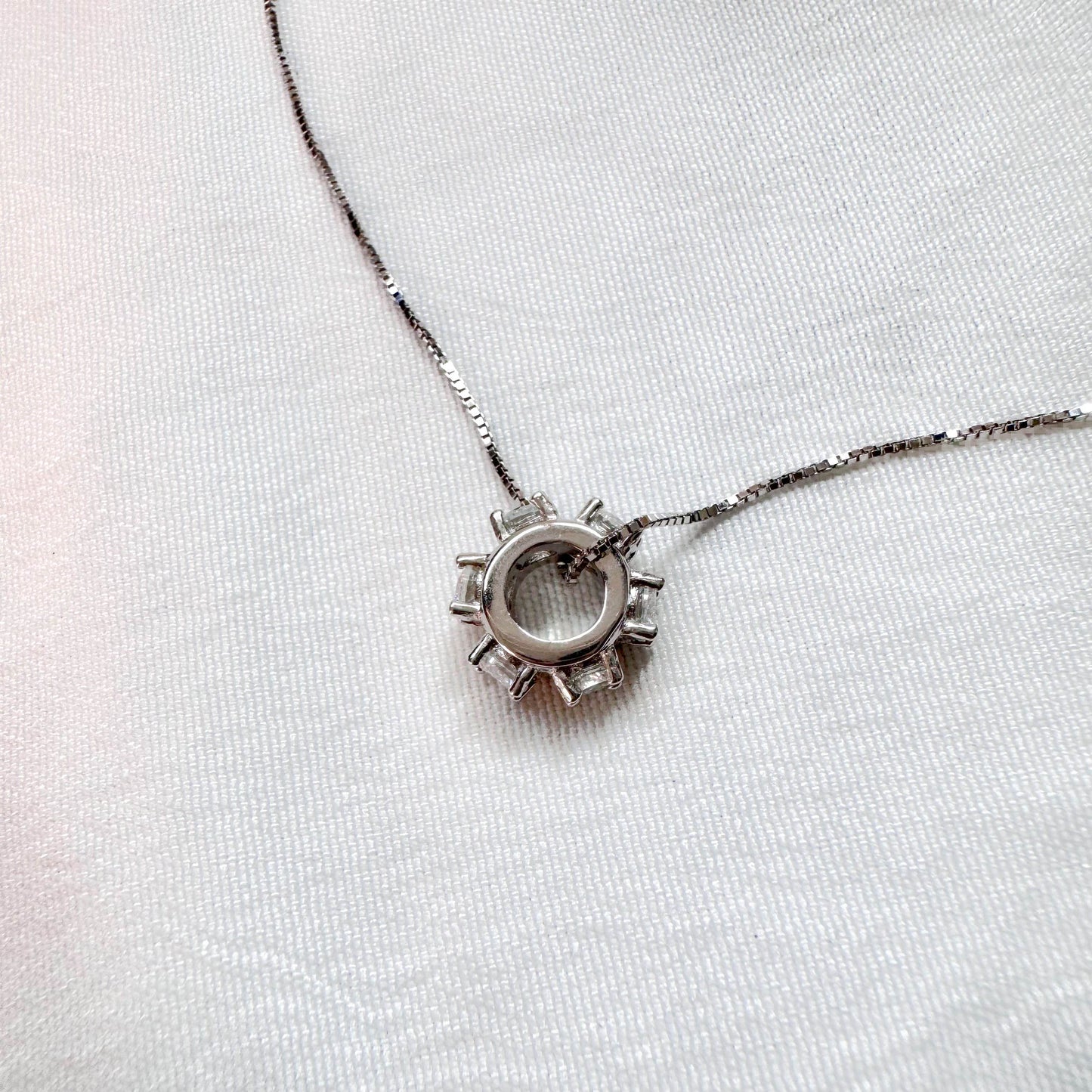 Alora Moissanite Necklace in Silver