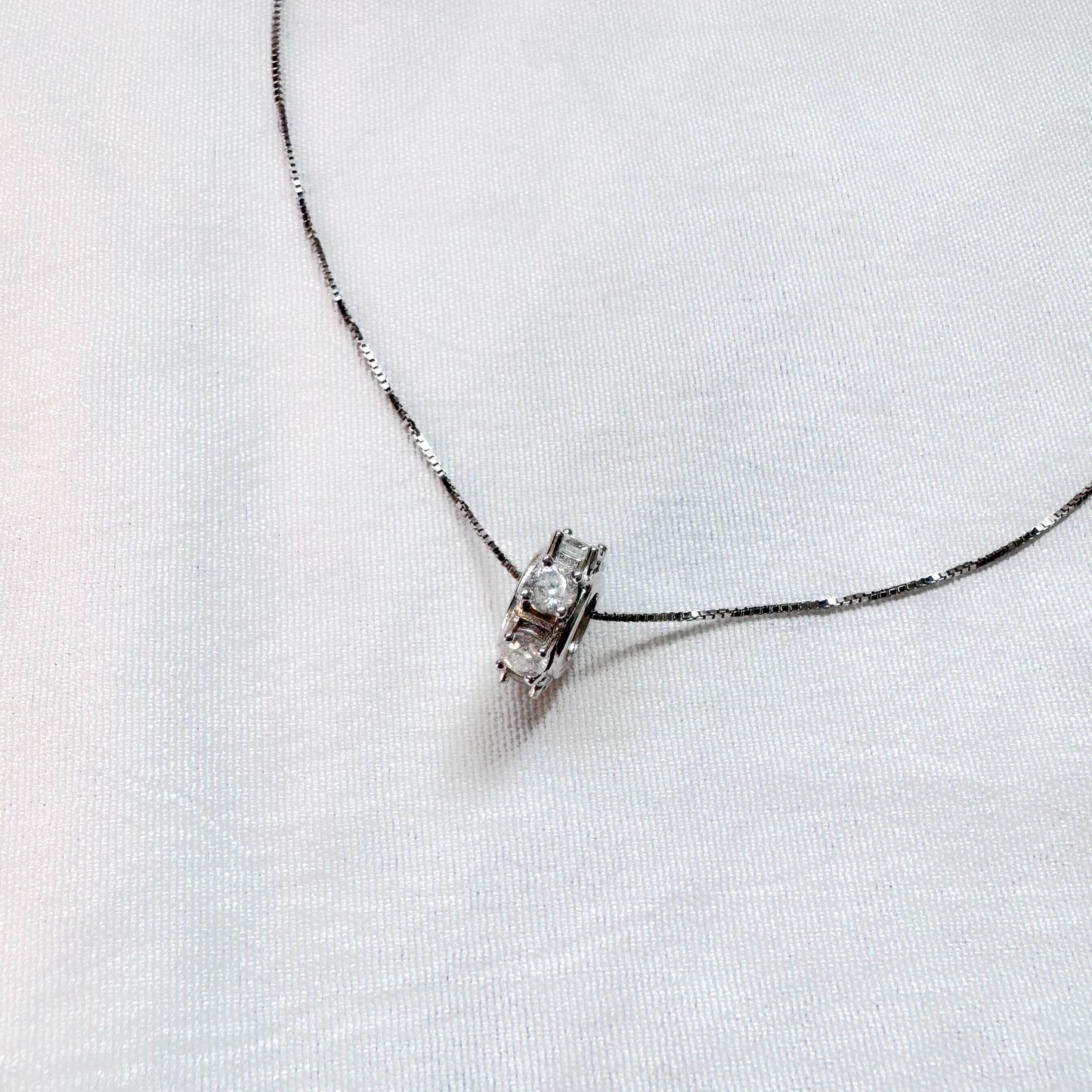 Alora Moissanite Necklace in Silver