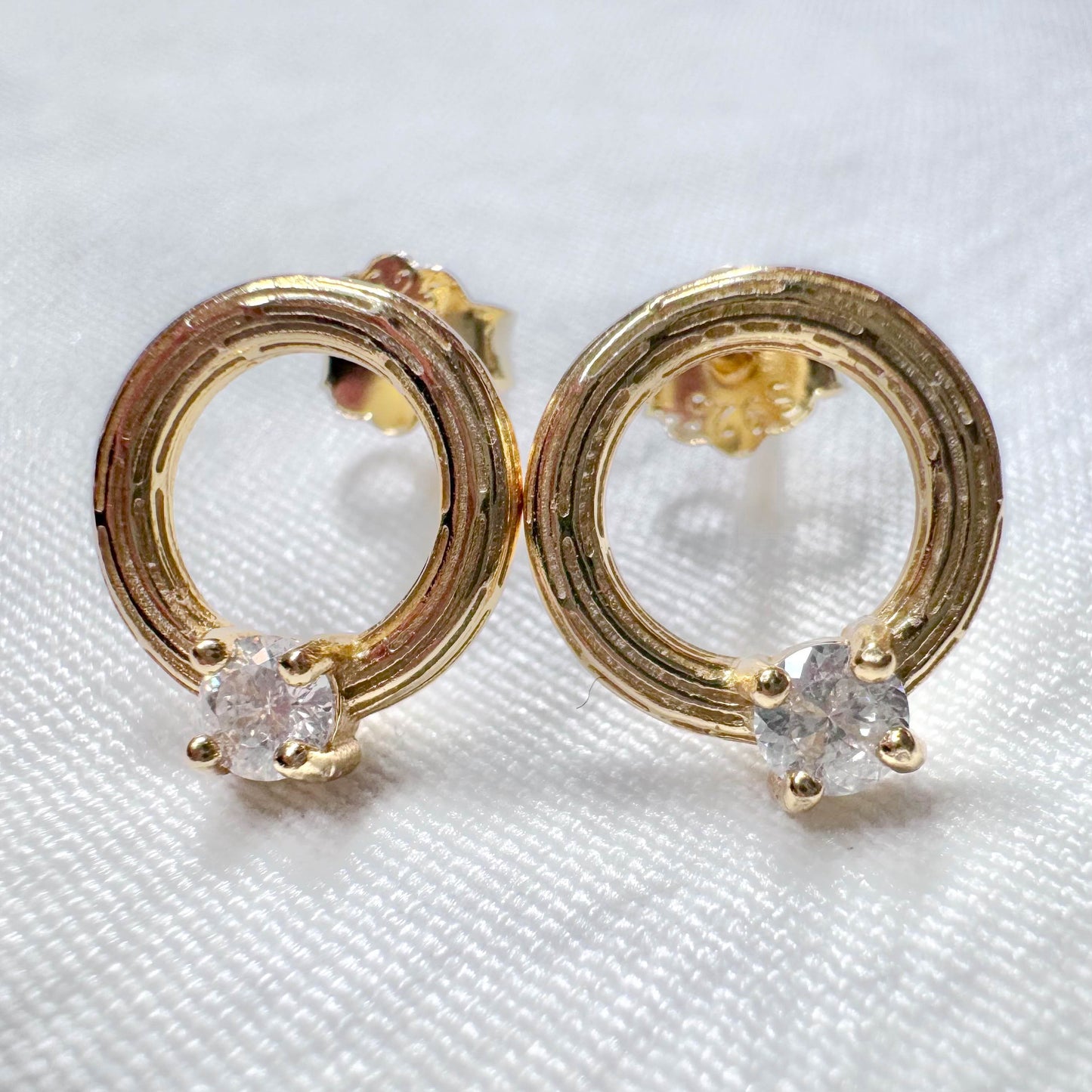 Dina Moissanite Earrings in Gold