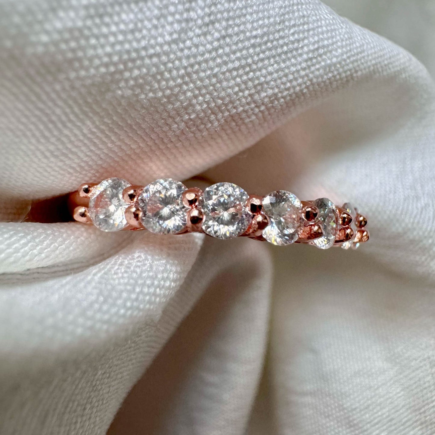 Anastasia Moissanite Pave Ring