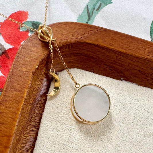 18k Lunar Jadeite Pendant