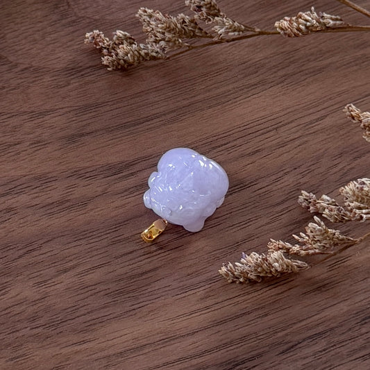 18k Lavender Pixiu Jadeite Pendant
