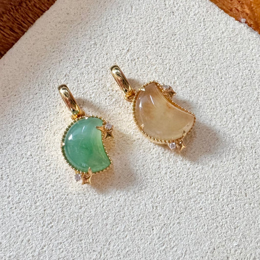 18k Luna Jadeite Pendant