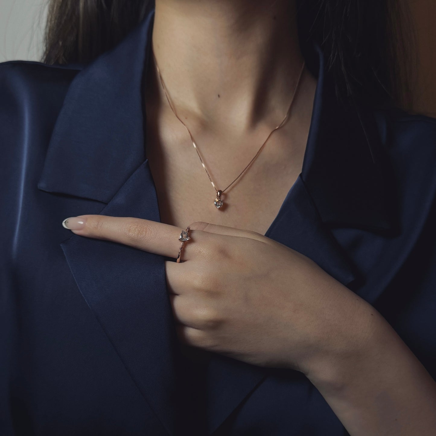 Lumia Heart Aquamarine Necklace