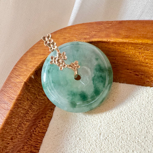 18k Sakura Jadeite Pendant