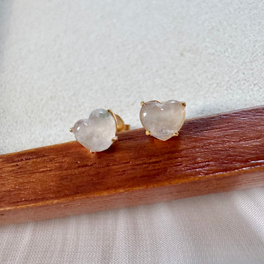 18k Amour Jadeite Earstuds
