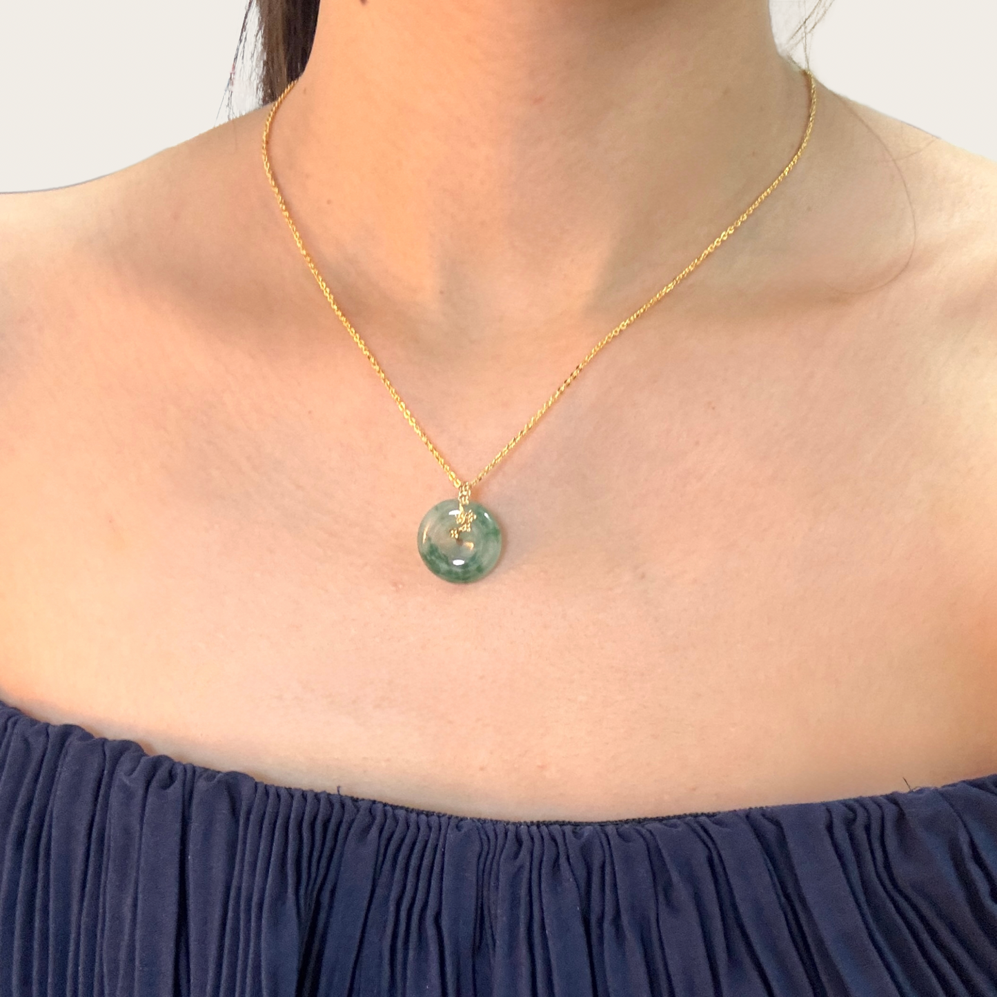 18k Sakura Jadeite Pendant