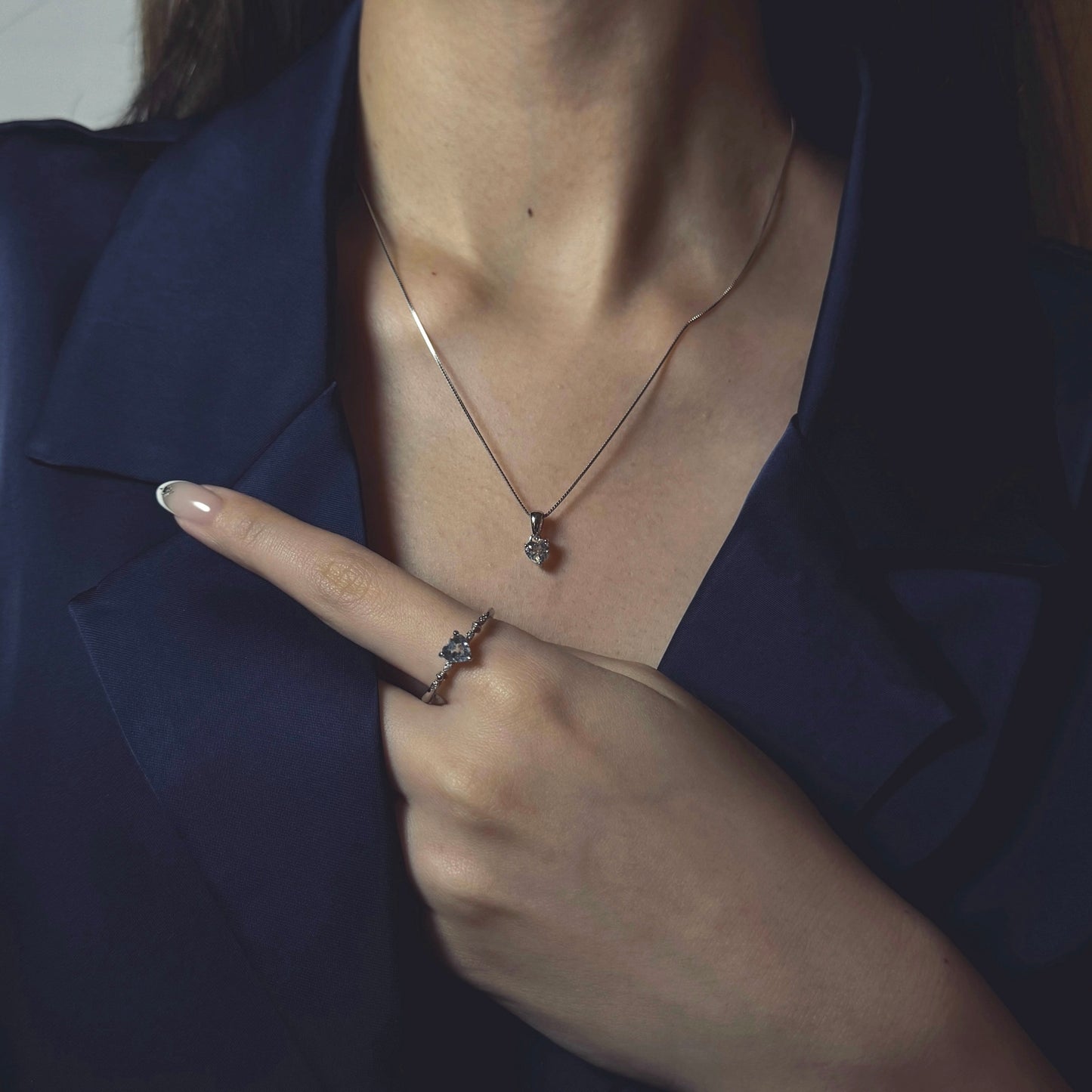 Lumia Heart Aquamarine Necklace