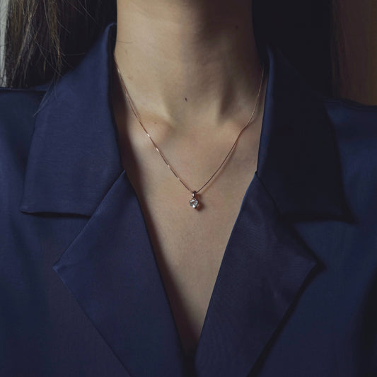 Lumia Heart Aquamarine Necklace