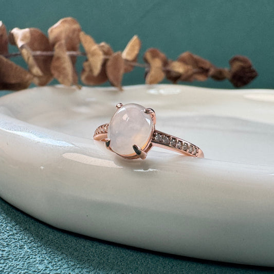 DEW | White Jadeite Ring