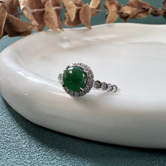 DEW | Dark Green Jadeite Ring