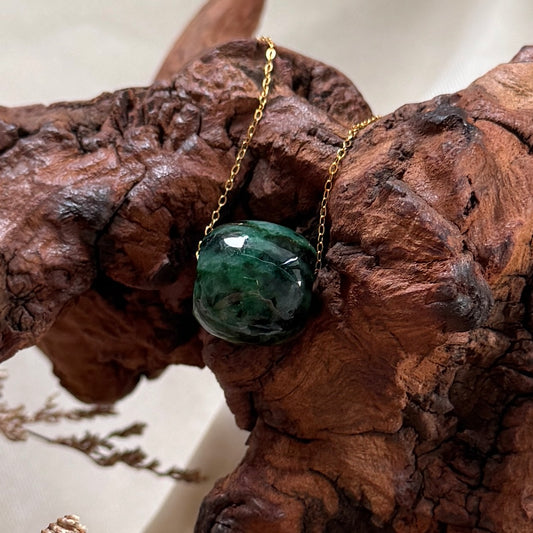 Sen Jadeite Barrel Necklace