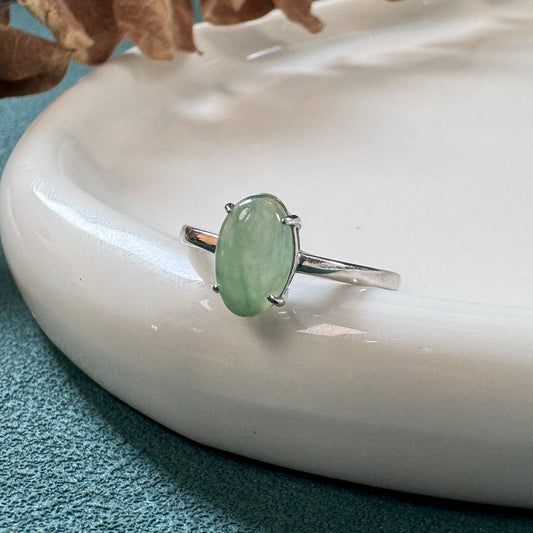 DEW | Light Green Jadeite Ring