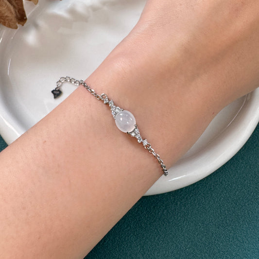 DEW | Sparkly White Jadeite Bracelet