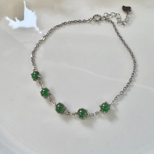 DEW | Minimalist Green Jadeite Bracelet