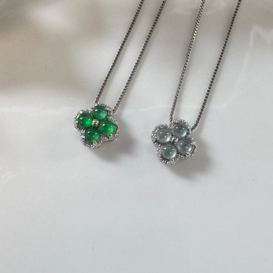 DEW | Clover Jadeite Necklace