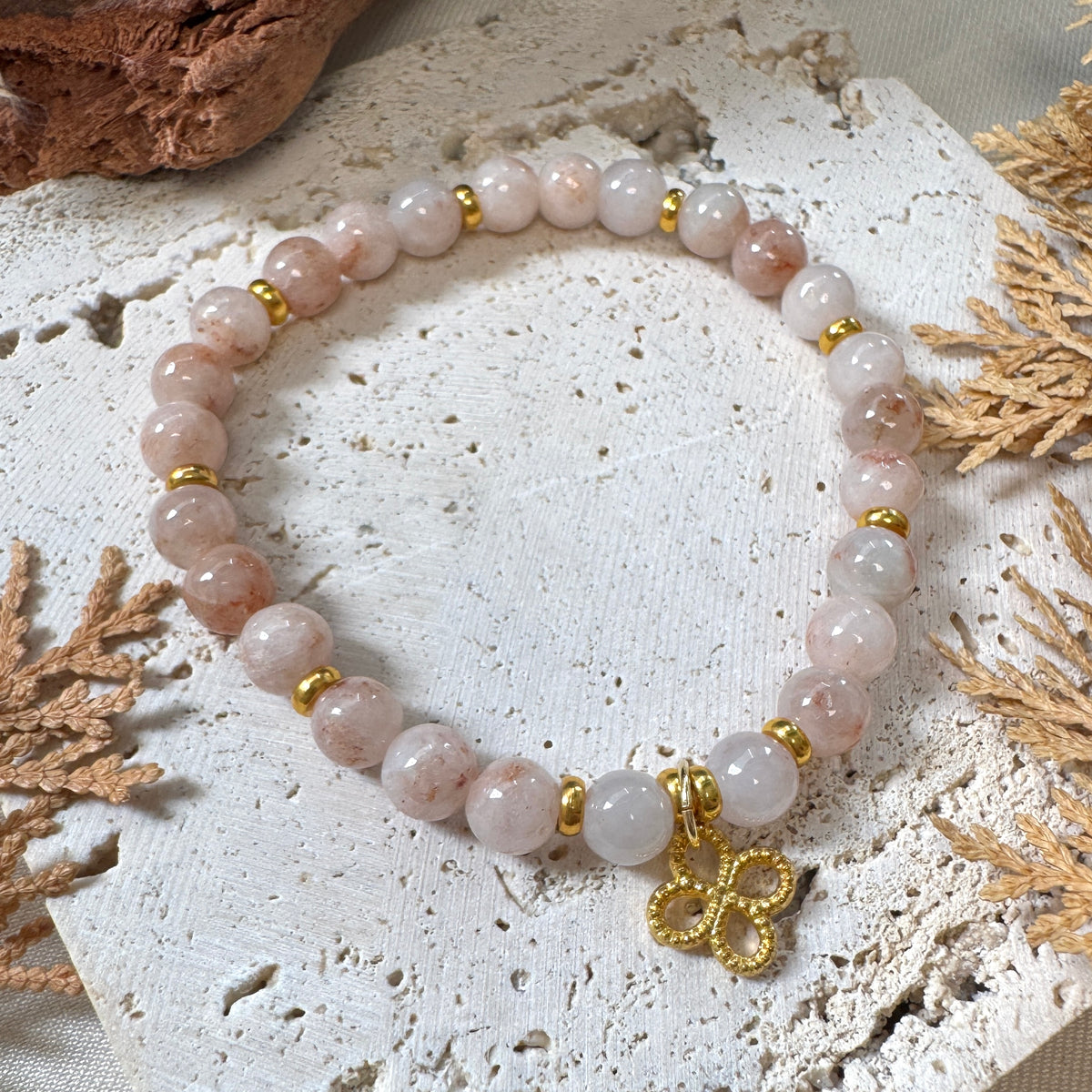 AUTUMN | Blush Jadeite Beaded Bracelet