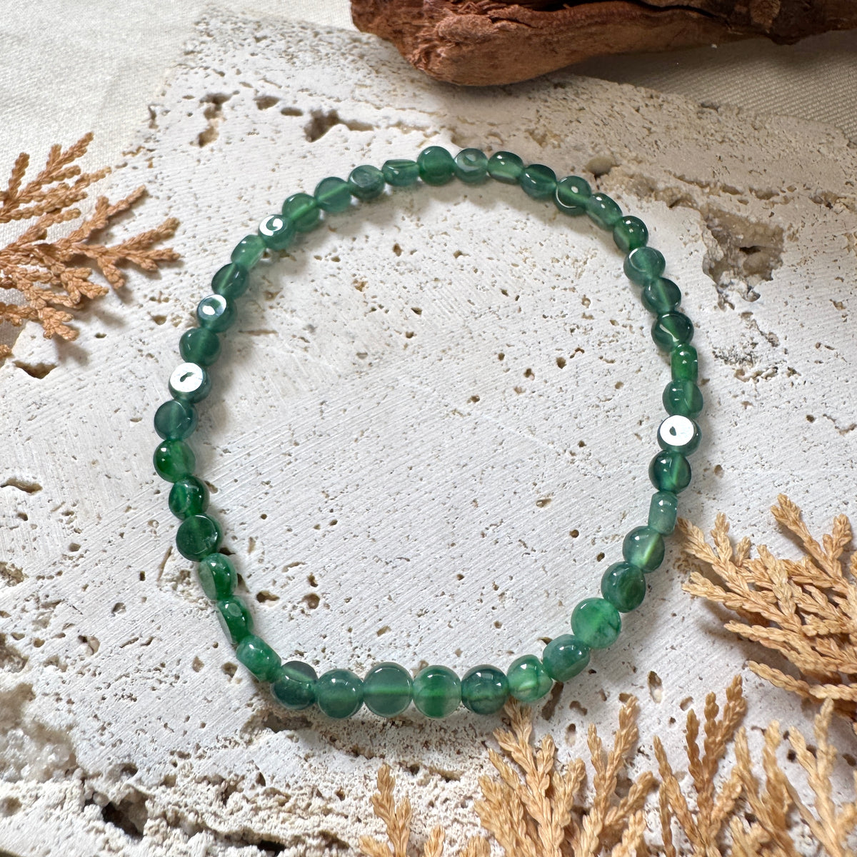 AUTUMN | Pebble Jadeite Beaded Bracelet
