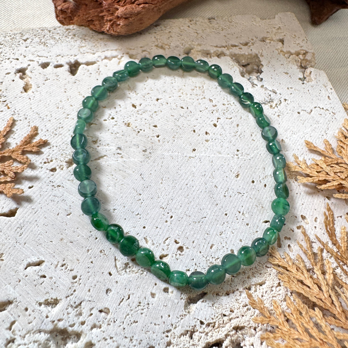 AUTUMN | Pebble Jadeite Beaded Bracelet