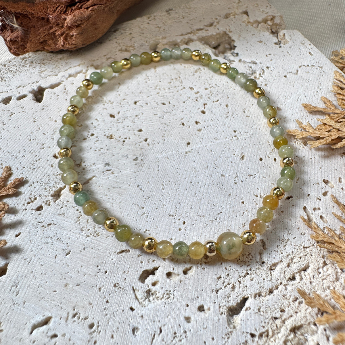 AUTUMN | Honey Grove Jadeite Beaded Bracelet
