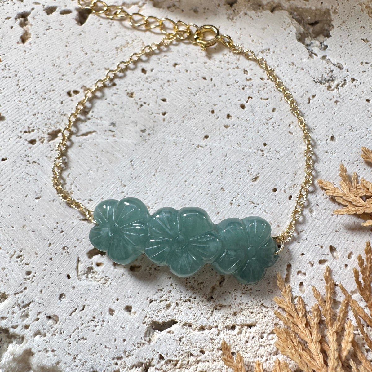 AUTUMN | Floral Jadeite Bracelet