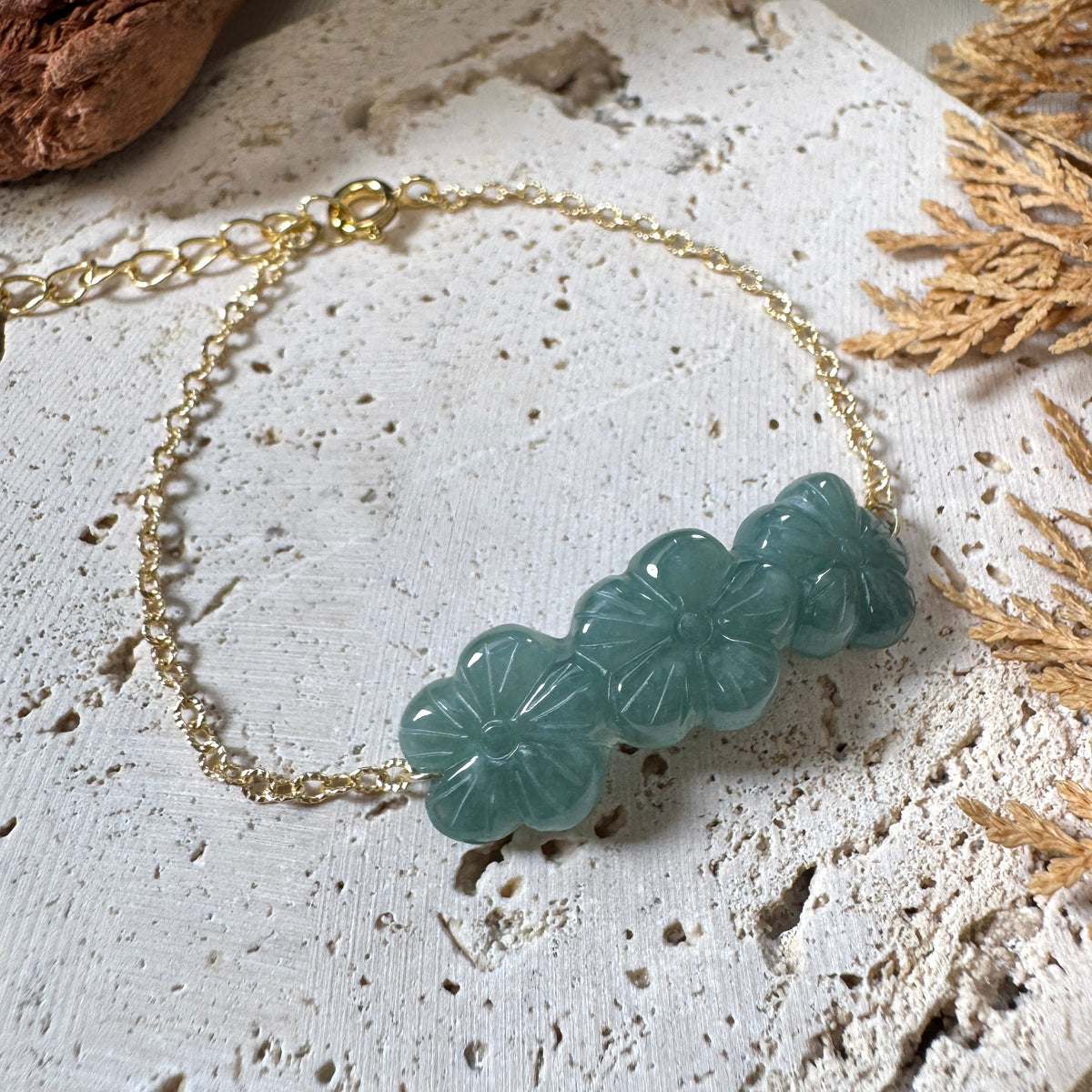 AUTUMN | Floral Jadeite Bracelet