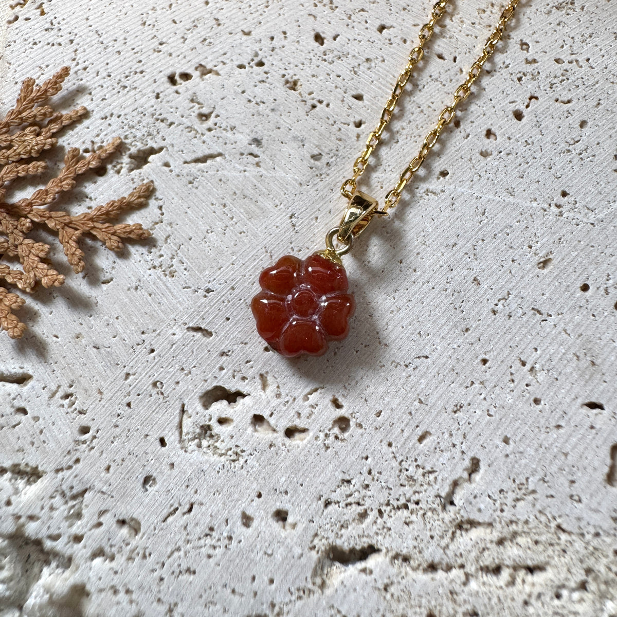AUTUMN |  Floral Jadeite Necklace