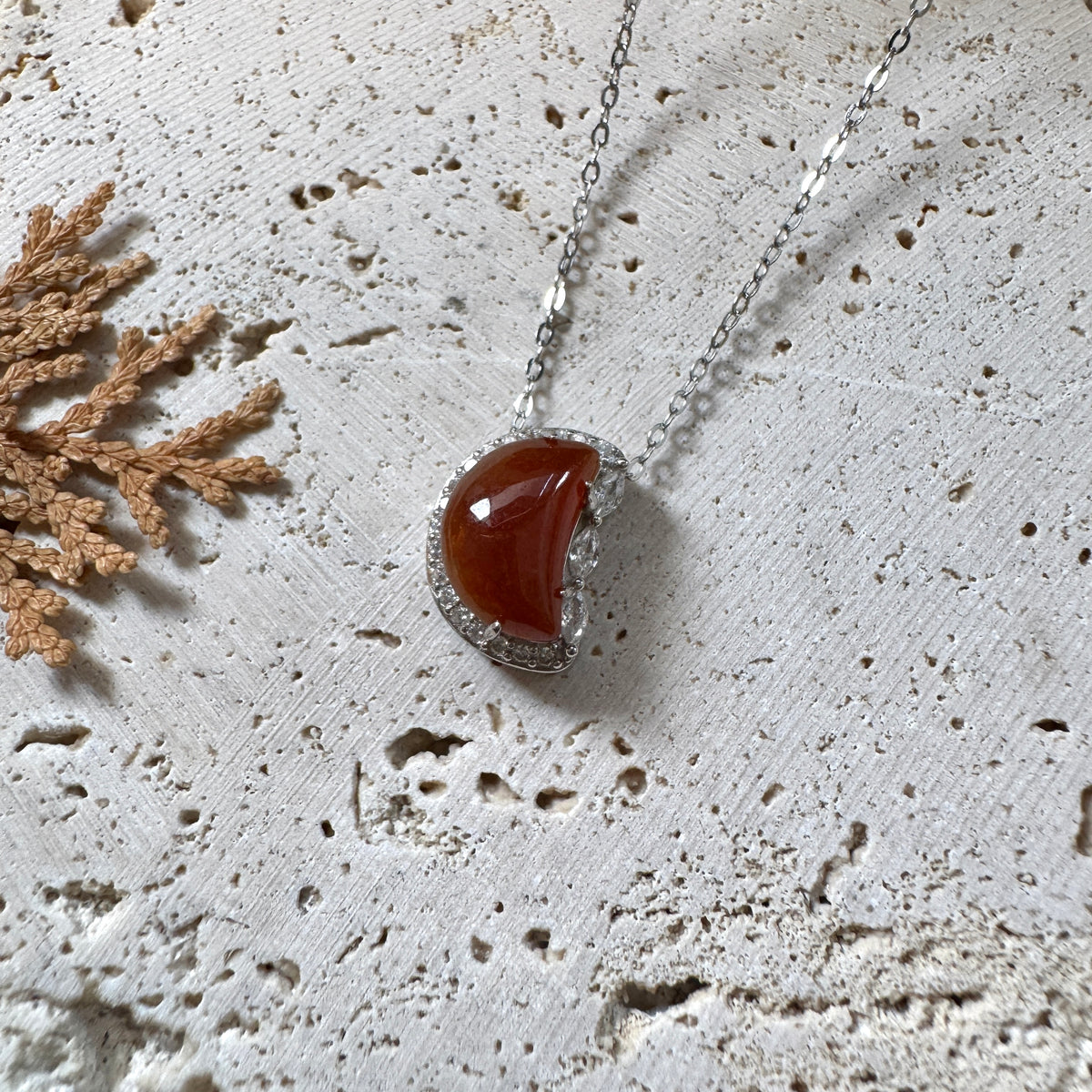 AUTUMN | Moon Jadeite Necklace