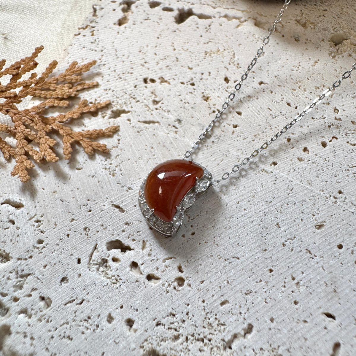 AUTUMN | Moon Jadeite Necklace