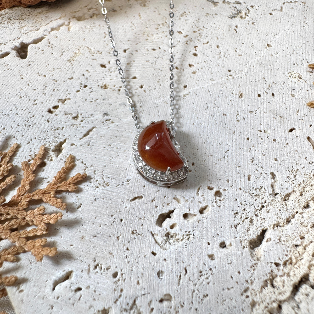 AUTUMN | Moon Jadeite Necklace