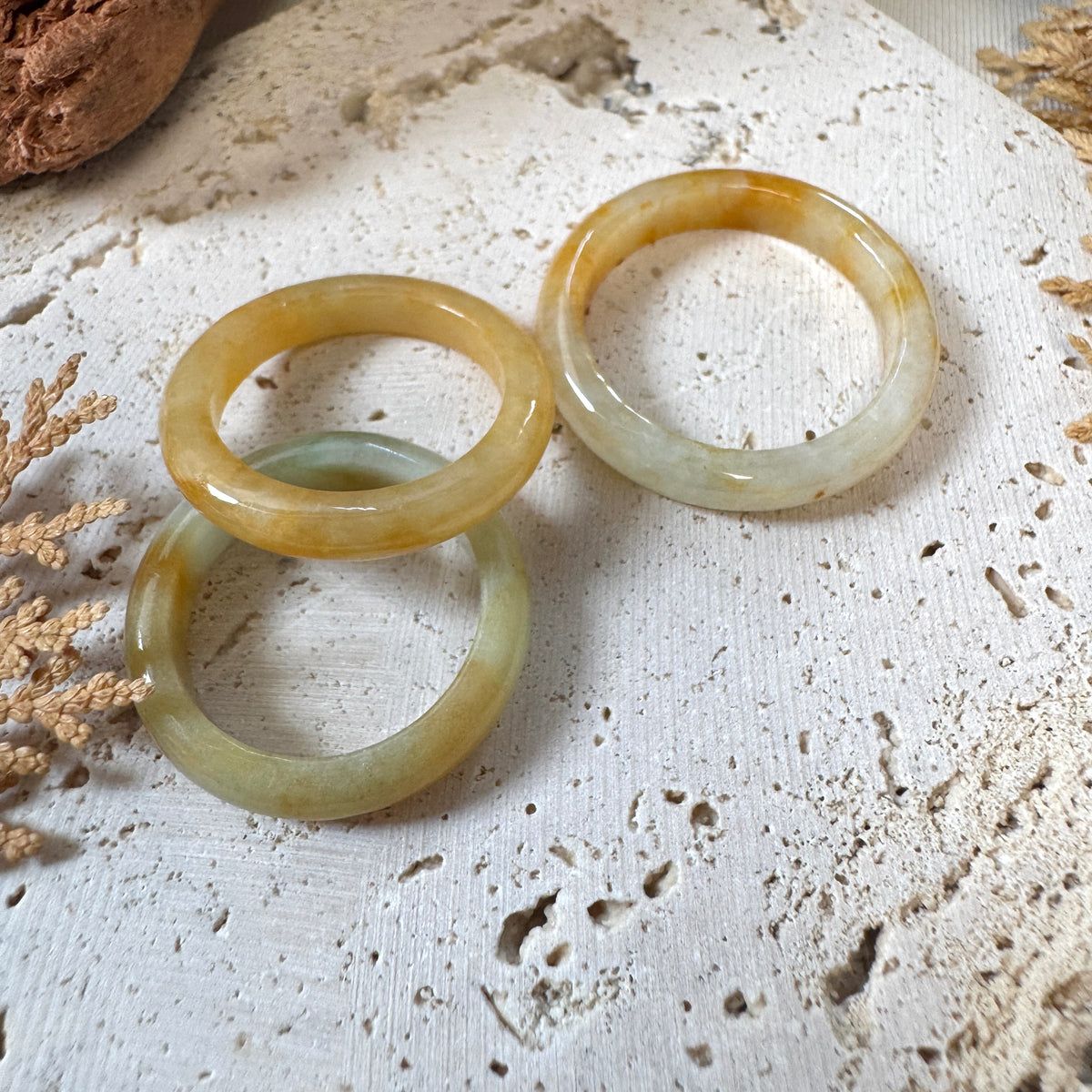 AUTUMN | Yellow Jadeite Rings